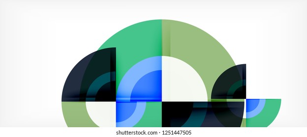 Multicolored round shapes abstract background, vector illustration