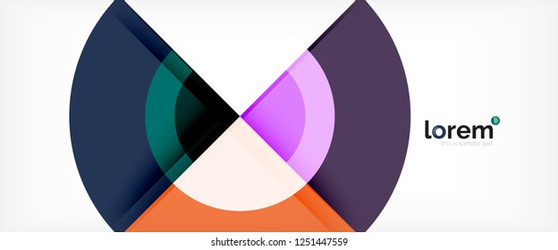 Multicolored round shapes abstract background, vector illustration