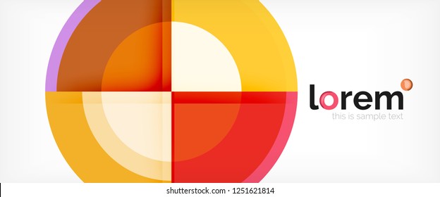 Formas redondas multicoloridas plano de fundo abstrato, ilustração vetorial