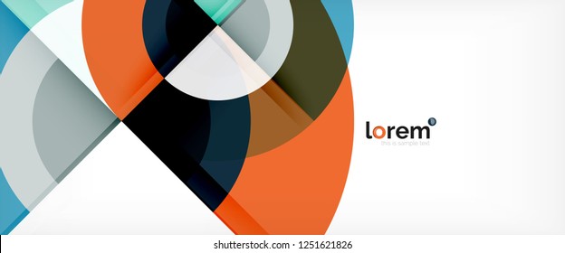 Multicolored round shapes abstract background, vector illustration