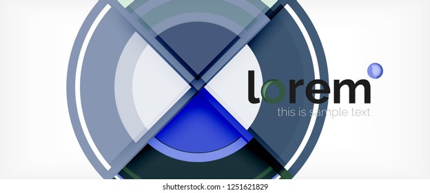 Multicolored round shapes abstract background, vector illustration
