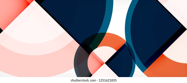 Multicolored round shapes abstract background, vector illustration
