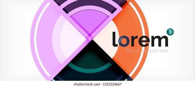 Multicolored round shapes abstract background, vector illustration
