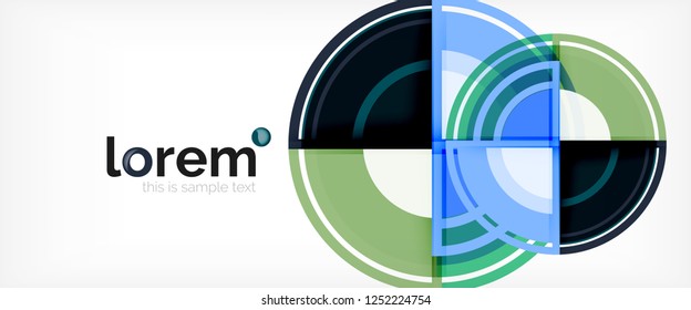 Multicolored round shapes abstract background, vector illustration