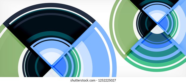 Multicolored round shapes abstract background, vector illustration