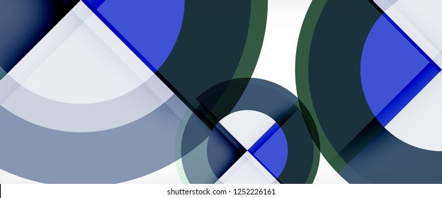 Multicolored round shapes abstract background, vector illustration