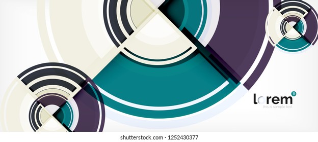 Fondo abstracto de formas redondeadas multicolores, ilustración vectorial