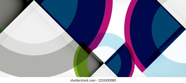 Multicolored round shapes abstract background, vector illustration