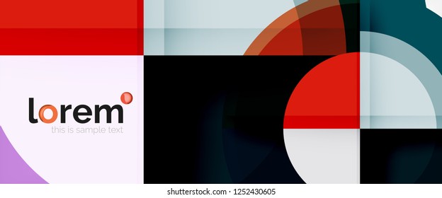Multicolored round shapes abstract background, vector illustration