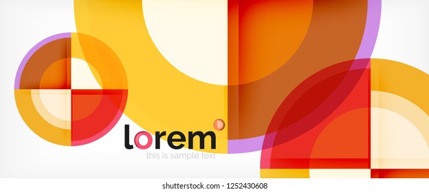 Multicolored round shapes abstract background, vector illustration