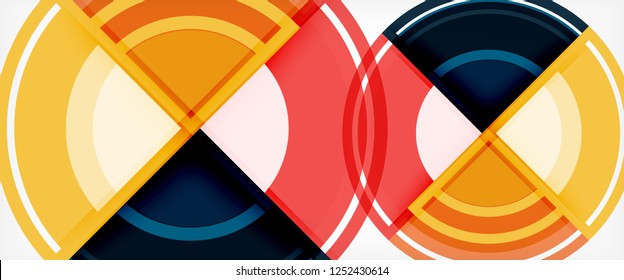 Fondo abstracto de formas redondeadas multicolores, ilustración vectorial