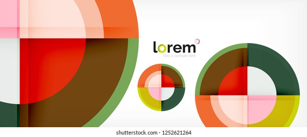Fondo abstracto de formas redondeadas multicolores, ilustración vectorial