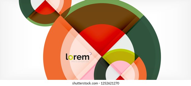 Multicolored round shapes abstract background, vector illustration