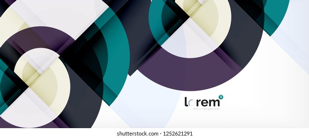 Multicolored round shapes abstract background, vector illustration