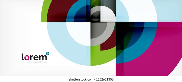 Fondo abstracto de formas redondeadas multicolores, ilustración vectorial