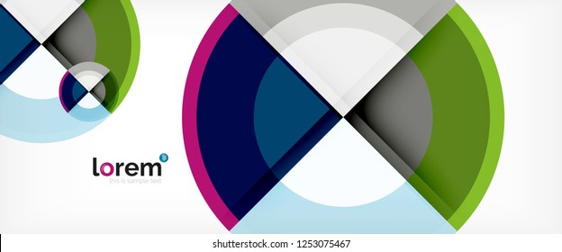 Fondo abstracto de formas redondeadas multicolores, ilustración vectorial