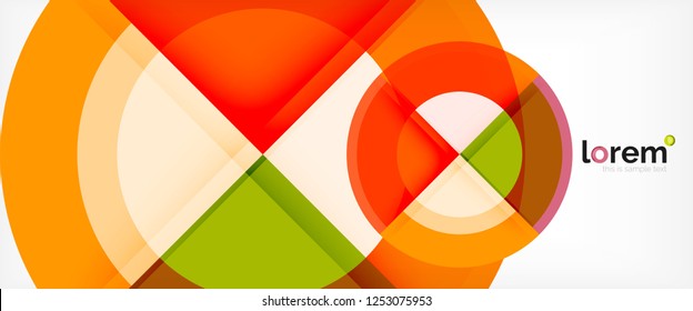 Fondo abstracto de formas redondeadas multicolores, ilustración vectorial