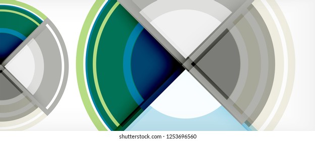 Multicolored round shapes abstract background, vector illustration