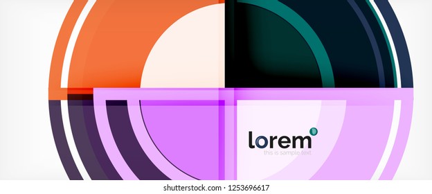 Multicolored round shapes abstract background, vector illustration