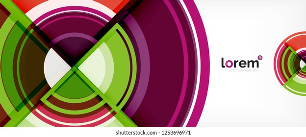 Fondo abstracto de formas redondeadas multicolores, ilustración vectorial