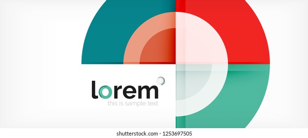 Multicolored round shapes abstract background, vector illustration