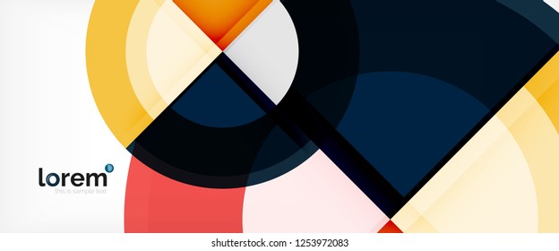 Multicolored round shapes abstract background, vector illustration