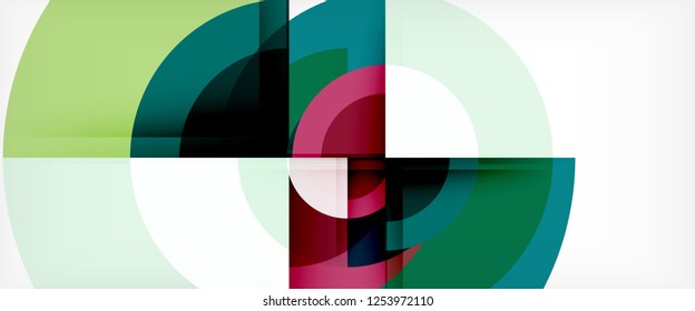 Multicolored round shapes abstract background, vector illustration
