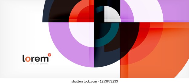 mehrfarbige runde Formen abstrakter Hintergrund, Vektorgrafik