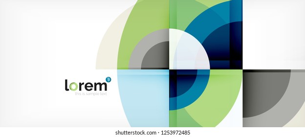 Multicolored round shapes abstract background, vector illustration