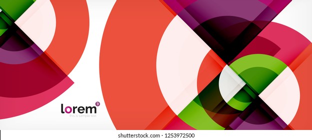 Fondo abstracto de formas redondeadas multicolores, ilustración vectorial