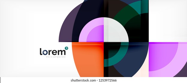 Multicolored round shapes abstract background, vector illustration