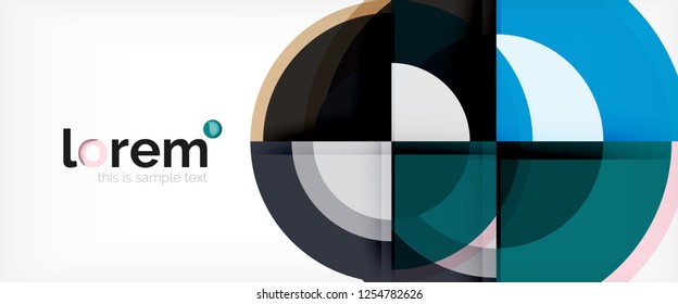 Multicolored round shapes abstract background, vector illustration