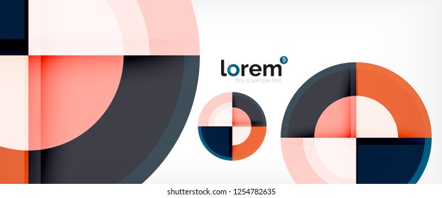 Multicolored round shapes abstract background, vector illustration