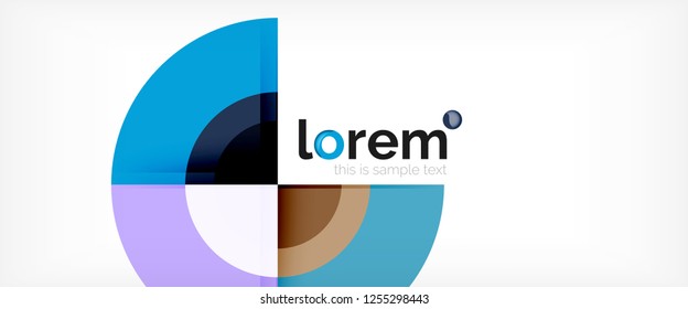 Multicolored round shapes abstract background, vector illustration