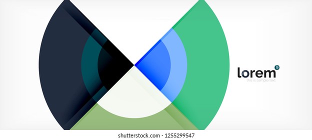 Multicolored round shapes abstract background, vector illustration