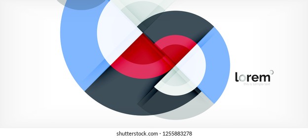 Multicolored round shapes abstract background, vector illustration
