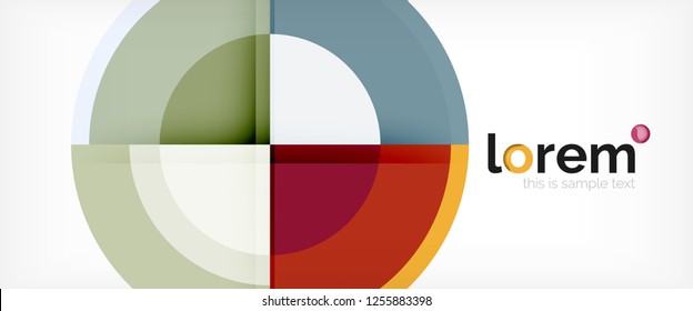 Multicolored round shapes abstract background, vector illustration