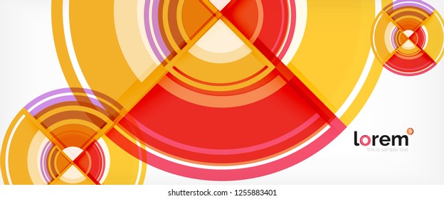 Multicolored round shapes abstract background, vector illustration