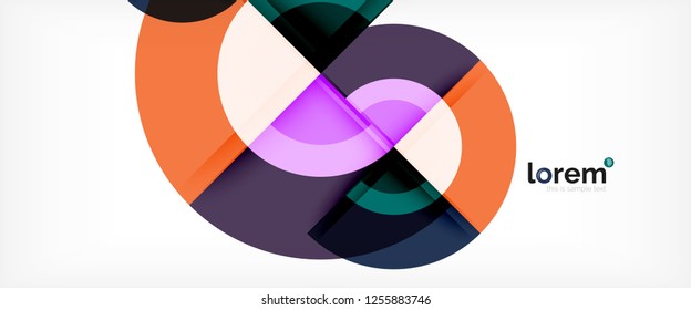 Fondo abstracto de formas redondeadas multicolores, ilustración vectorial