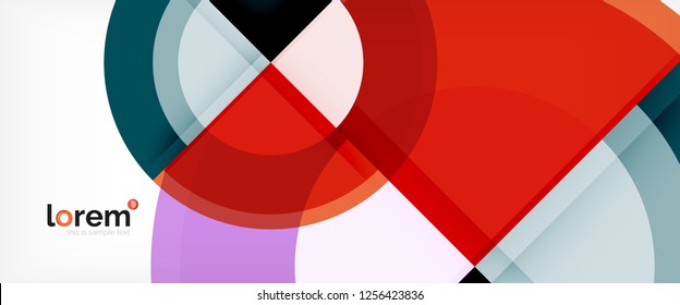 Formas redondas multicoloridas plano de fundo abstrato, ilustração vetorial