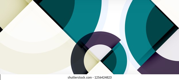 Fondo abstracto de formas redondeadas multicolores, ilustración vectorial