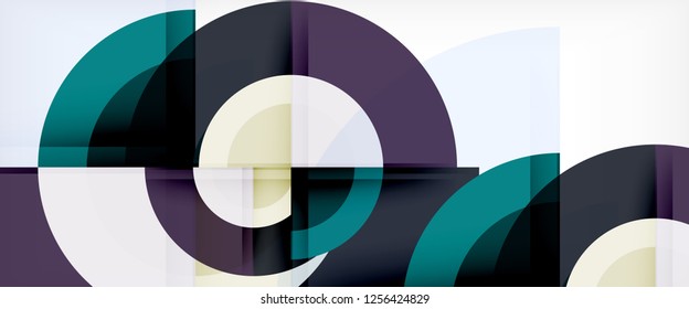 Fondo abstracto de formas redondeadas multicolores, ilustración vectorial