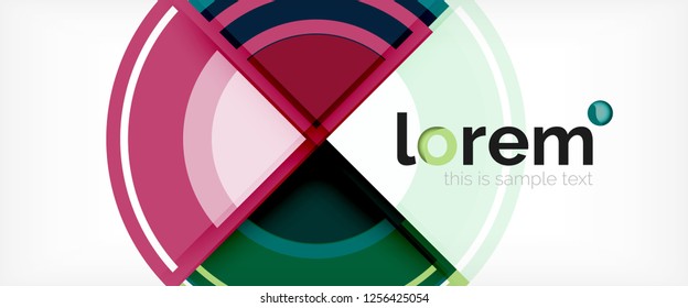 Multicolored round shapes abstract background, vector illustration