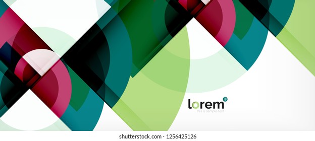 Multicolored round shapes abstract background, vector illustration