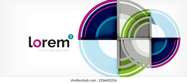 Multicolored round shapes abstract background, vector illustration