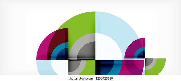 Multicolored round shapes abstract background, vector illustration