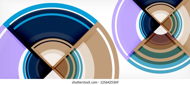 Multicolored round shapes abstract background, vector illustration