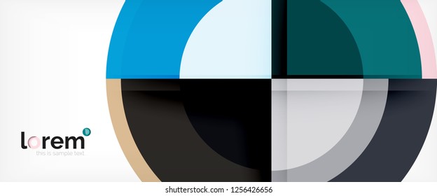 Multicolored round shapes abstract background, vector illustration