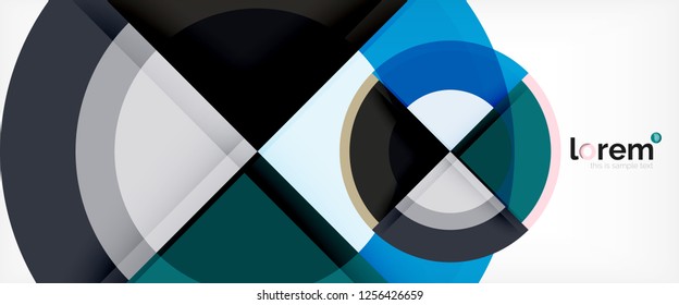 mehrfarbige runde Formen abstrakter Hintergrund, Vektorgrafik