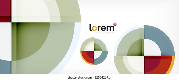 Multicolored round shapes abstract background, vector illustration